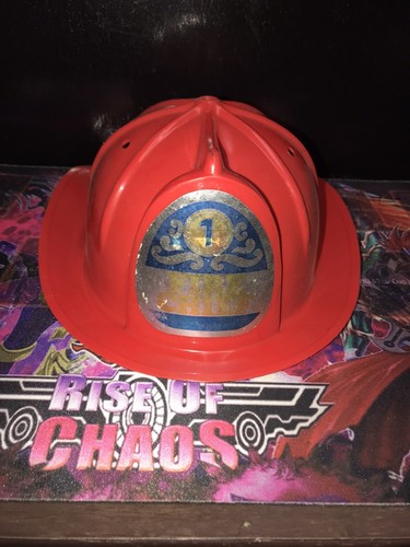 Placo Fireman Hat Fire Chief Red 1983 