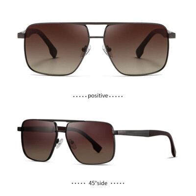 145MM Metal Square Sunglasses Men Double Bridge Oversize Driving Classic Glasses