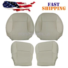 For Lexus GX460 2010-2017 Seat Cover Driver Passenger Leather Bottom Top Tan