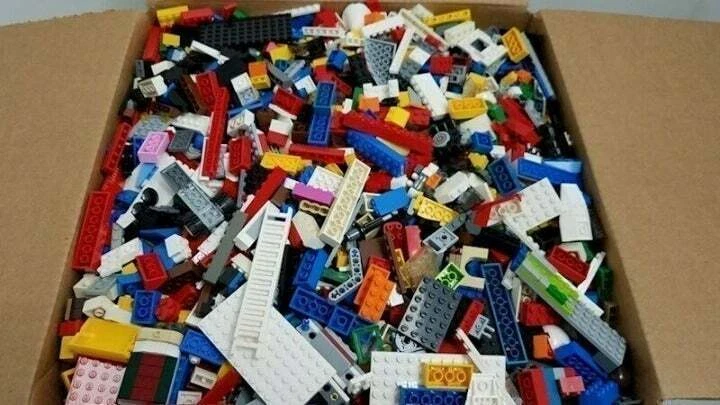 Lego Toy Lot Bulk 2 Lbs Mixed Building Bricks Blocks Parts Pieces {WASHED} - Image 2 of 4