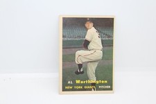 1957 TOPPS  AL WORTHINGTON    BASEBALL  CARD #39