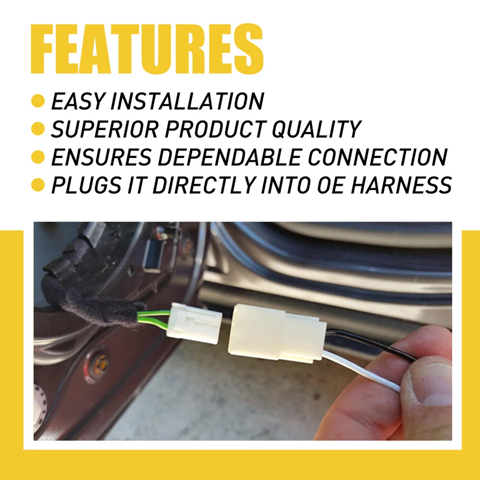 Adaptador de arnés de cables para altavoces de puerta para conector 04-17 Country Chrysler Town & Foto 3 de 4