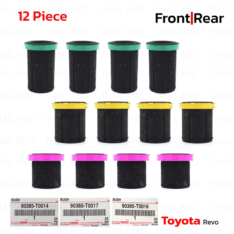 For Toyota Hilux Revo 2Dr 2015 - 23 12pcs Front Rear Leaf Spring Bushing Rear - Image 4 of 4