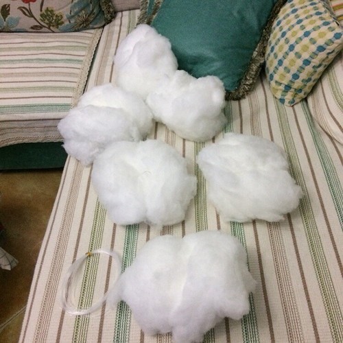 Artificial 3D Clouds Wedding Party White Fake Cloud Cotton Home Stage Prop Decor - Bild 7 von 19