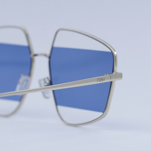 FENDI FE40016U 32V Gold/Blue and Transparent 60-140-140 Sunglasses New Authentic - Picture 6 of 7