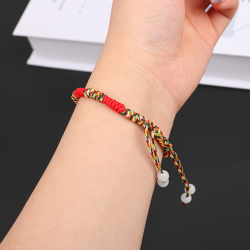 Lucky Weaved Bracelet Handmade Buddhist Knots Rope Bracelet Tibetan ...