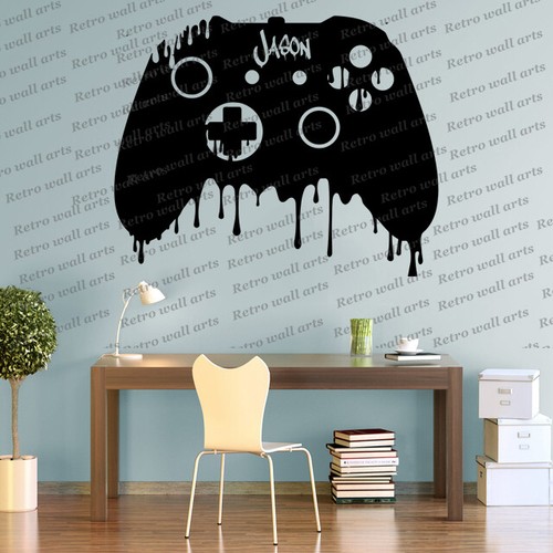 Custom Gaming wall sticker Melting Controller art boys/ Kids Bedroom