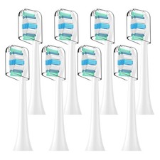 Replacement Toothbrush Heads Compatible 1 Count Pack of 8 , 8 Pack White