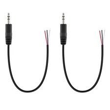 Fancasee 2-Pack 3.5mm 1/8" to Speaker Wire TRS Stereo Male Plug to Bare Wire ...