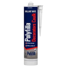 Polycell Decorators Caulk White 380ml Cartridge Flexible Paintable Sealant