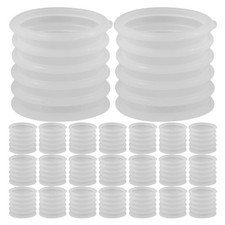 100pcs Clothes Hanger Grips Clear Non Slip Rubber Clothing Hanger Shoulder St...