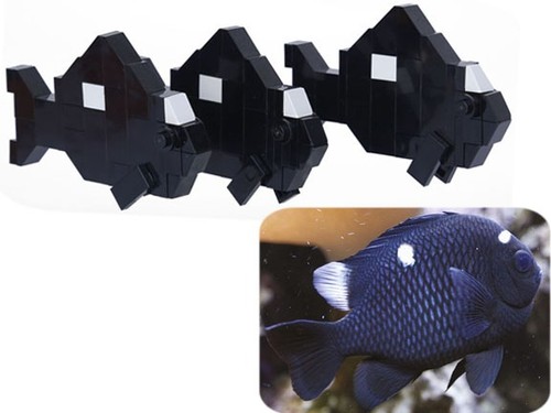 ReefScape Model Series 2: LEGO RS0207 personalizzato - 3 x Domino Damigella NUOVO - Foto 2 di 3