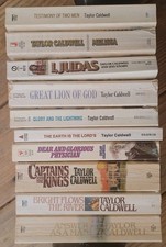 Lot of 10 TAYLOR CALDWELL historical fiction paperbacks / GOOD