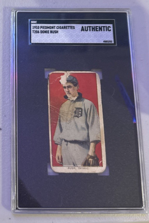 1910 Piedmont T206 Donie Bush Baseball Card SGC Authentic 
