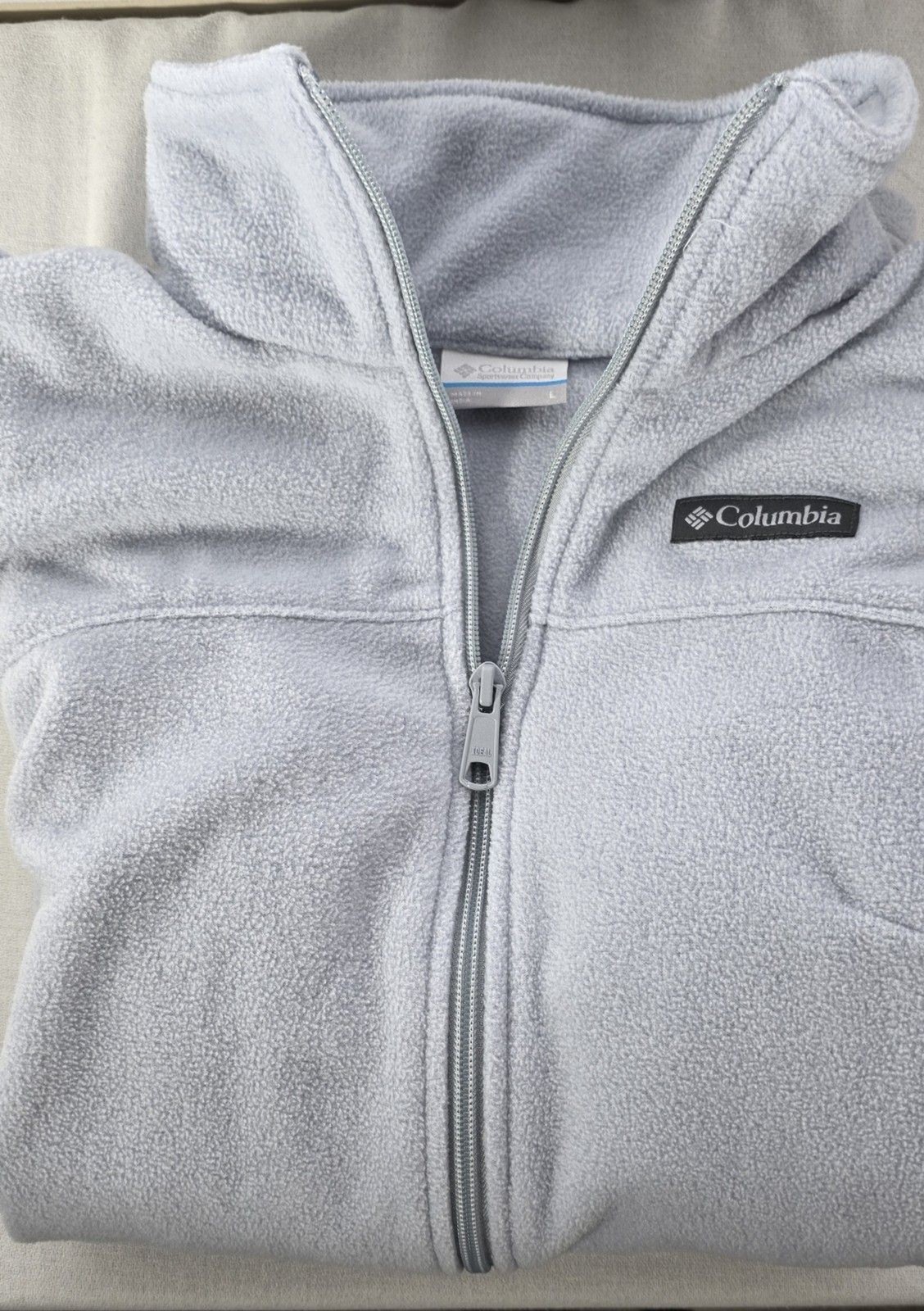 Columbia Women's Sportswear Gray Full Zip Fleece Large Jacket
