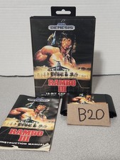 Sega Rambo III (Sega Genesis, 1989) 16-Bit Cartridge w/ Original Case, Manual ☆