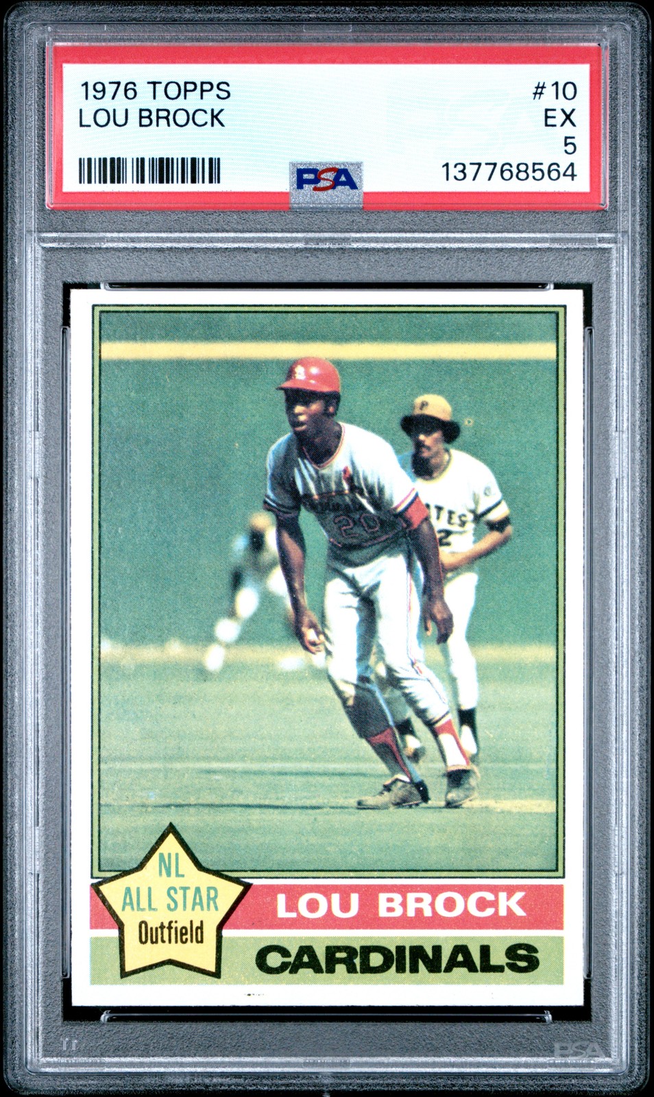 1976 TOPPS #10 LOU BROCK PSA 5