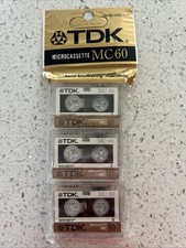 TDK MC60 Micro-cassette Tape 3 Pack Dictation & Answering Machines NEW