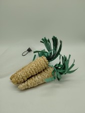 Set Of 3 Natural Fiber Woven Figurals Carrots Rustic Farmhouse Easter