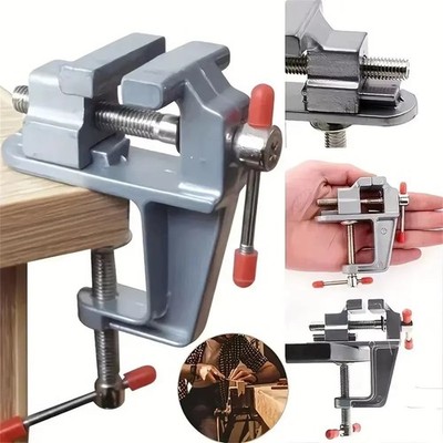 UK Mini Schraubstock Klemme 3,5'' Aluminium Juweliere Hobby Tisch Flachzange Werkzeug
