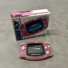 Nintendo Gameboy Advance AGB-001 with Box & Ads Wide Screen Pink Fuchsia