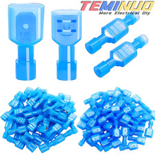 100/80/60 Pcs Nylon Spade Wire Connector, 22-10 Awg Gauge Electrical Fully Insul