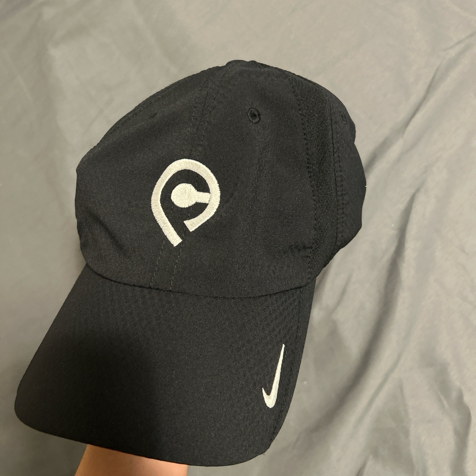 Hat Black Adjustable Unisex Polyester 247077-010 Sports Logo