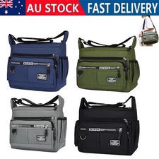 Multi Layer Canvas Crossbody Bag Casual Shoulder Bag for Travel Messenger Bag
