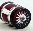 Ruby Glass Cut to Clear Crystal Plaid Rocks Old Fashioned Tumbler — photo 4