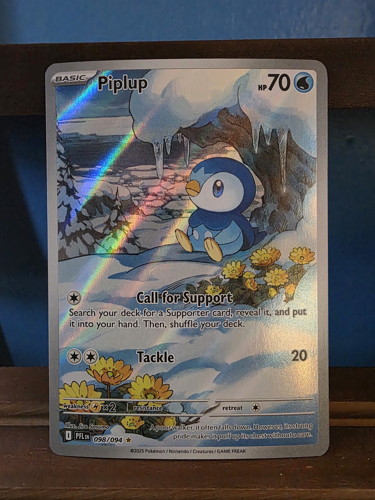 2025 Pokemon Piplup Illustration Rare 098/094 Phantasmal Flames NM/M