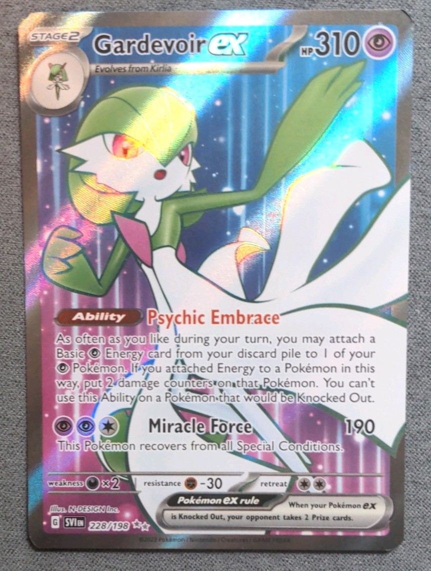 Pokemon English - Scarlet & Violet Base Set - Gardevoir ex 228/198 - LP crease