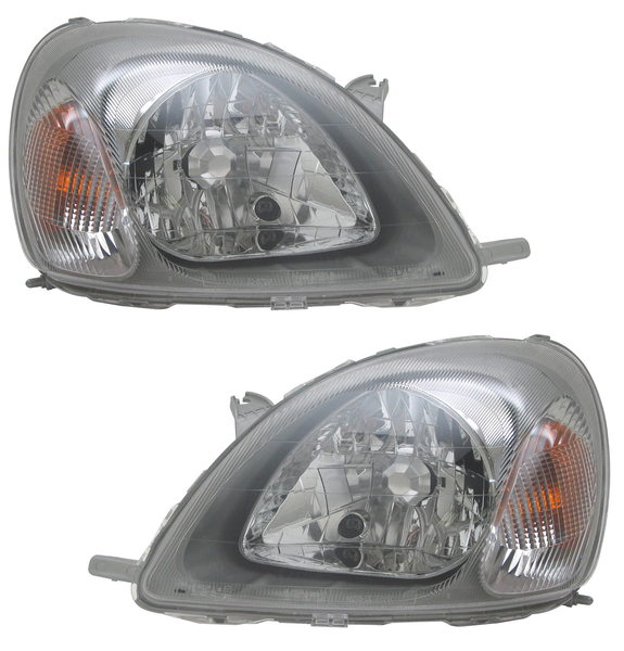 Scheinwerfer Set FüR Toyota Yaris CP10 1999-2003 Grau Lwr Stellmotor-image