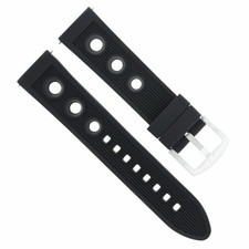 22MM RUBBER WATCH BAND STRAP FOR SEIKO WATCH SKX007 SKX009 SKX175 SKX176 BLACK