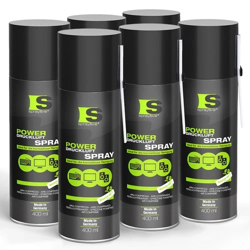 B-WARE Spraytive 6x400ml Druckluftspray Luftdruckspray Druckgasspray