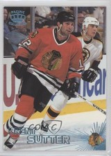 1997-98 Pacific Crown Collection Ice Blue Brent Sutter #186 08ee