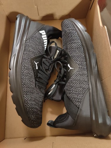 PUMA Men's Enzo Beta Woven Athletic Running Shoes, (Black, Size 9)