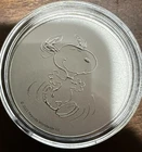 Snoopy / Peanuts 2021 - 1 oz .999 Fine Silver Round Bullion Coin in Capsule