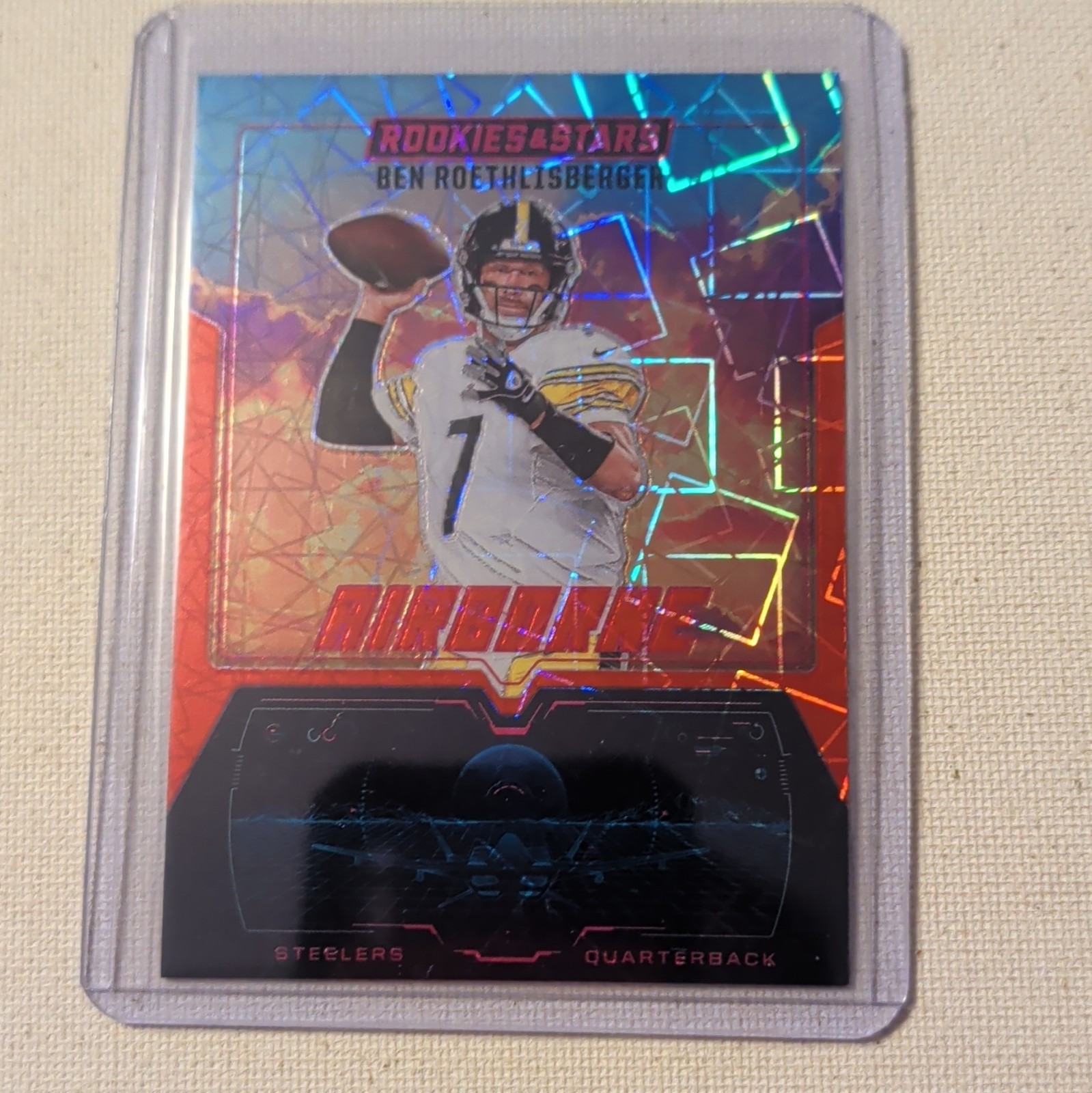 Panini 2025 Rookies & Stars Airborne Lazer Prizm #7 Ben Roethlisberger Steelers