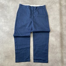 Dickies 874 Trousers Mens 38" Straight Leg Flat Front Pants, Navy Blue