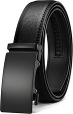CHAOREN Mens Belt - Mens Ratchet Belt Leather 1 3/8" for Dress Pant - Micro Adju
