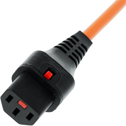 Scolmore 0.5m C14 - C13 Lock Orange PVC 1.0mm Power Lead