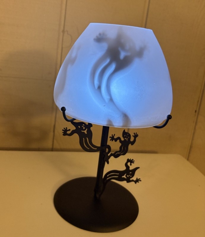 Partylite - Shadow Dancers Votive Globe Lamp / Spooky Ghosts