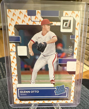 Panini Donruss Glenn Otto #51 Rated Rookie On Fire /75 Rangers Baseball Card. rookie card picture