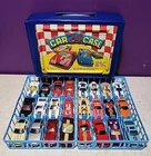 Vintage 1980's Tara Toy Matchbox Hot Wheels 24 Car Case & Trays Camaro Corvette