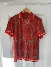 Orlebar Brown Hibbert Solo Fantasy Camp Shirt in vermillion with a floral print