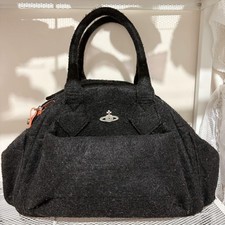 Vivienne Westwood Orb Felt Mini Boston Bag Black Grunge Y2K Style EK ZEA