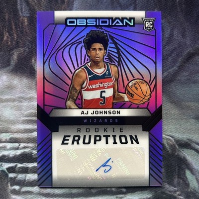 AJ Johnson - Rookie Eruption Purple Flood /49 - 2024-25 Panini Obsidian