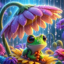 Diamond Art Kits for Adults, Frog Diamond Painting Kits for Beginners, 5D Diamon
