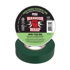 WarriorWrap General 3/4 in. x 60 ft. 7 mil Vinyl Electrical Tape, Green