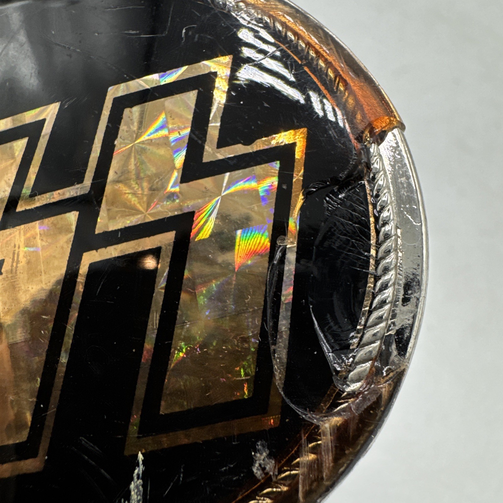 Vintage KISS Belt Buckle Black Prism Logo 1977 Pacifica Ace Peter Gene Paul